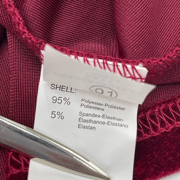 Cupshe Burgundy Velvet Dress Puff Sleeve Mini Dress Sz Small Holidays New NWT - Picture 10 of 13